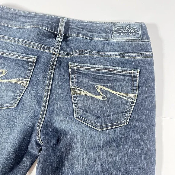 Womens Silver Jeans Aiko Boot Cut 29x31 Dark Wash Blue Denim - Picture 12 of 13